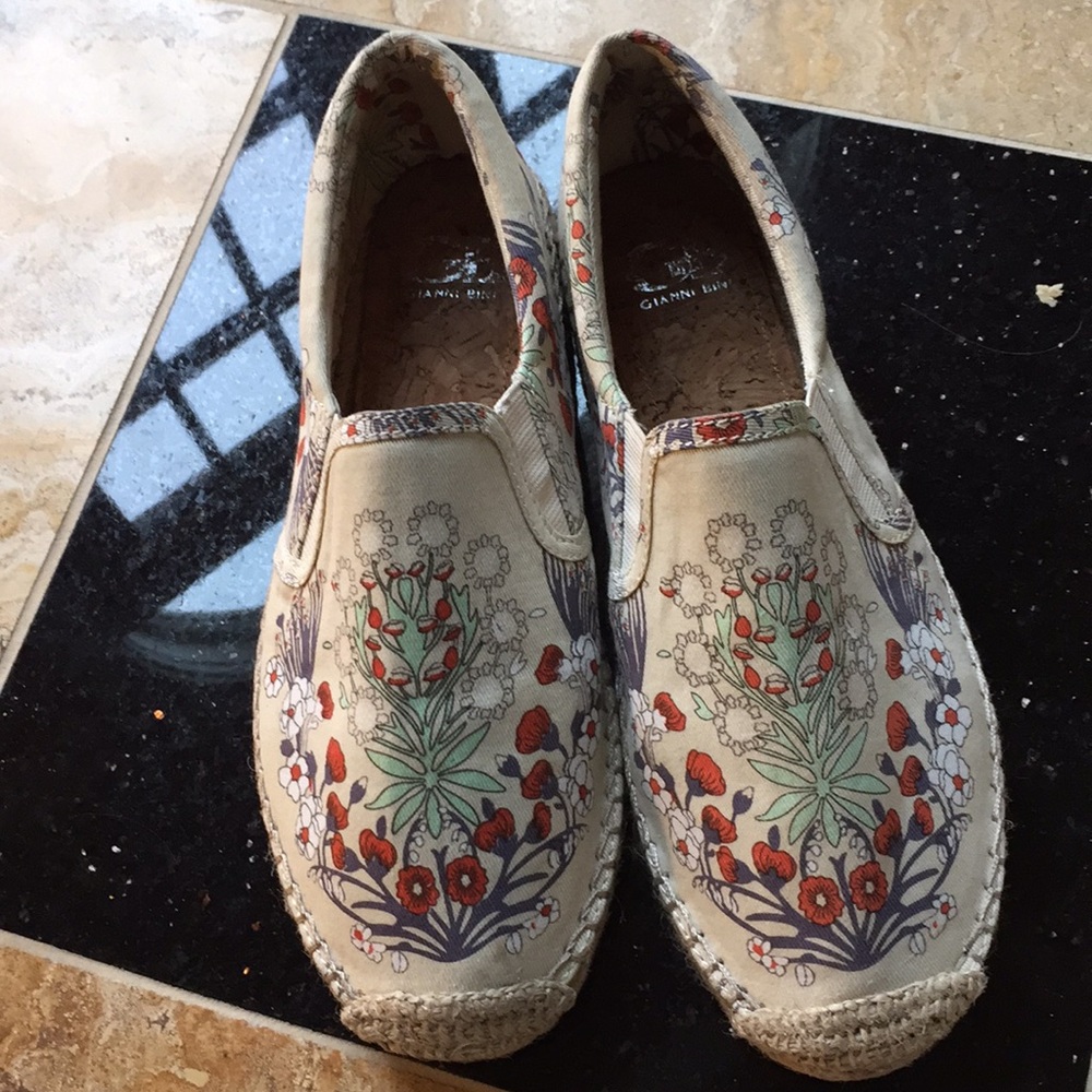 Gianni Bini flatform Espadrille cream/floraldesign